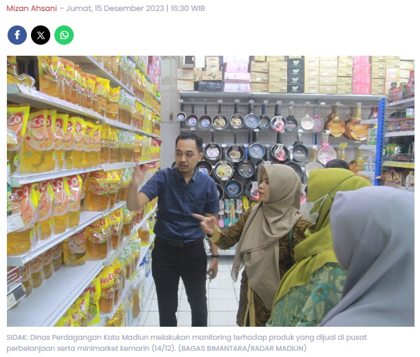 Sidak Toko dan Pusat Perbelanjaan di Kota Madiun, Petugas Temukan Kemasan Rusak Masih Dijual