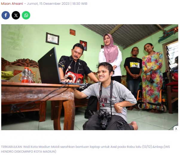 Bantu Difabel yang Ingin Tekuni Fotografi, Maidi: Umpama Orang Lapar Jangan Melulu Dikasih Nasi