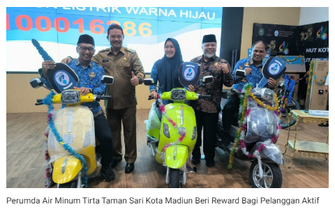 Perumda Air Minum Tirta Taman Sari Kota Madiun Beri Reward Bagi Pelanggan Aktif