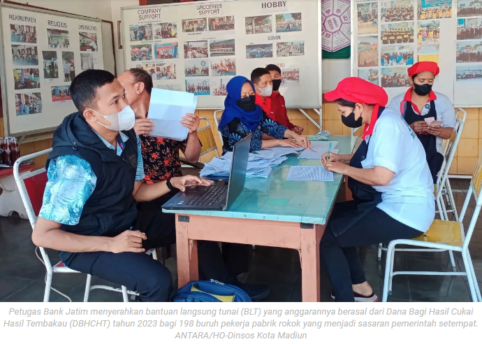 Pemkot Madiun salurkan BLT hasil cukai 198 buruh pekerja pabrik