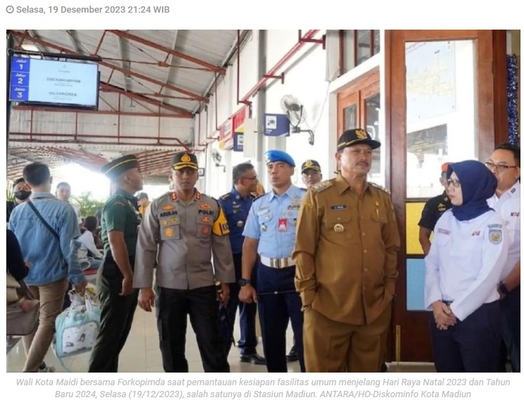 Forkopimda Madiun pantau kesiapan objek vital hadapi Natal dan tahun baru