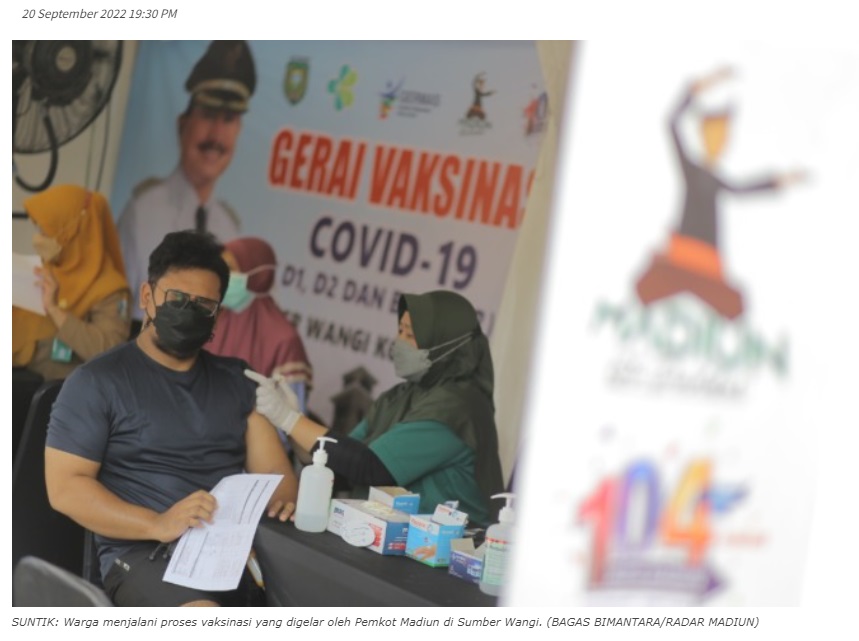 Vaksinasi Covid-19 di Kota Madiun Lampaui Target