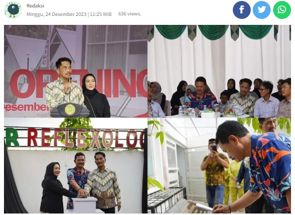 Walikota Dr. H. Maidi Resmikan Pusat Pijat Refleksi di Madiun