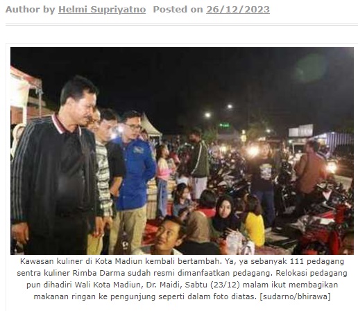 Ratusan Pedagang Siap Jadi Jujukan Wisata Kuliner di Kota Madiun