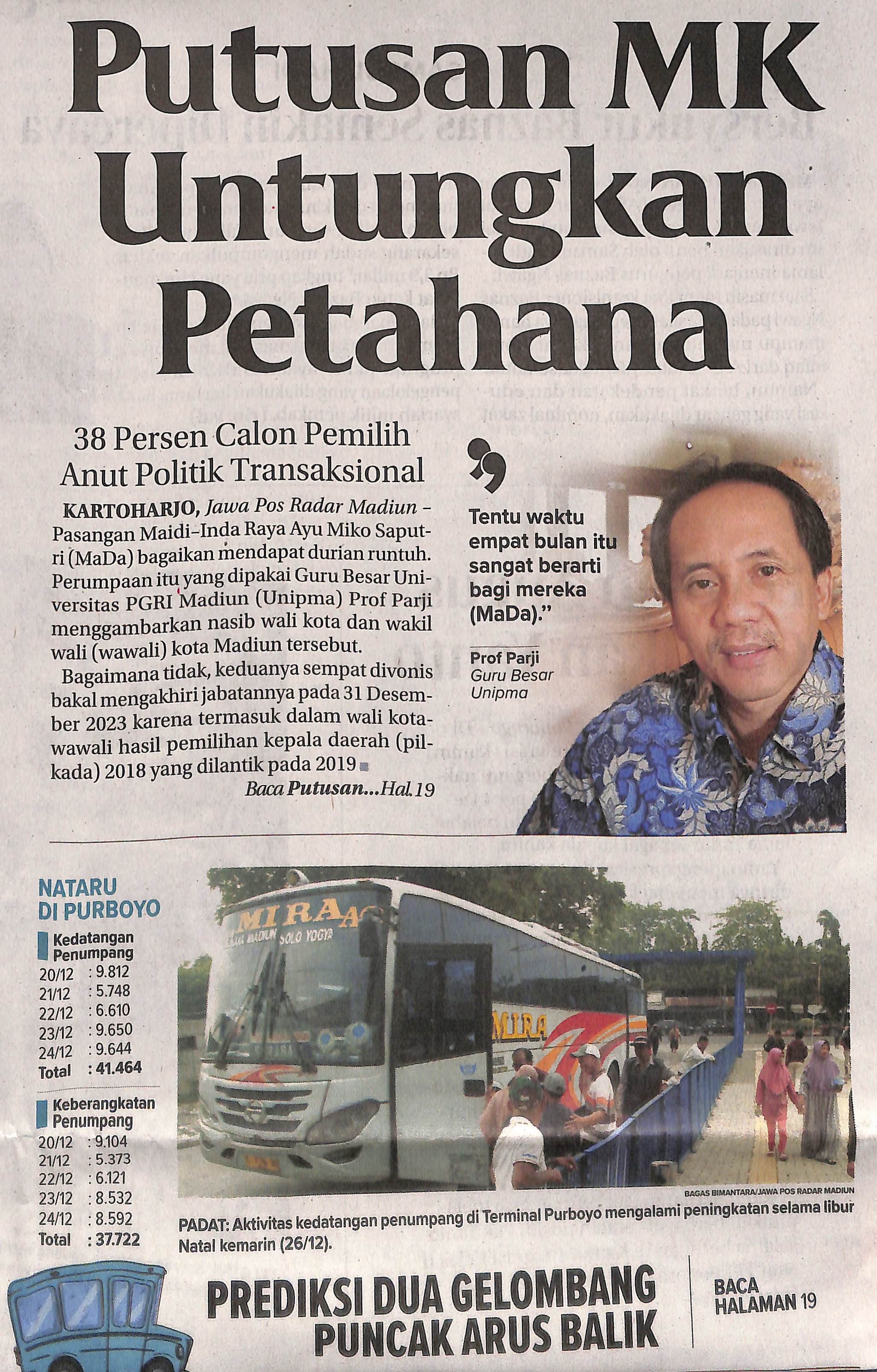 Putusan MK Untungkan Petahanan, 38 Persen Calon Pemilih Anut Politik Transaksional