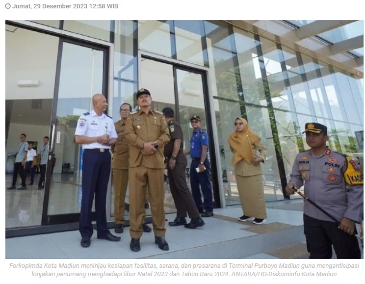 Penumpang libur Natal-Tahun Baru di Terminal Madiun meningkat