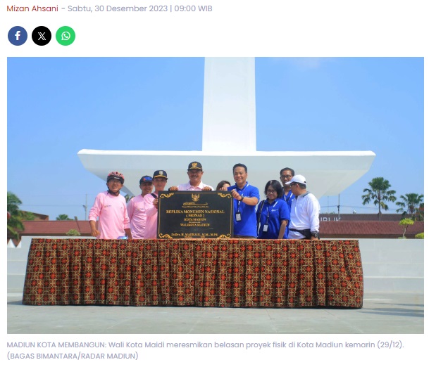 Hore! Replika Monas, Liberty, dan Belasan Proyek Lain di Kota Madiun Akhirnya Rampung