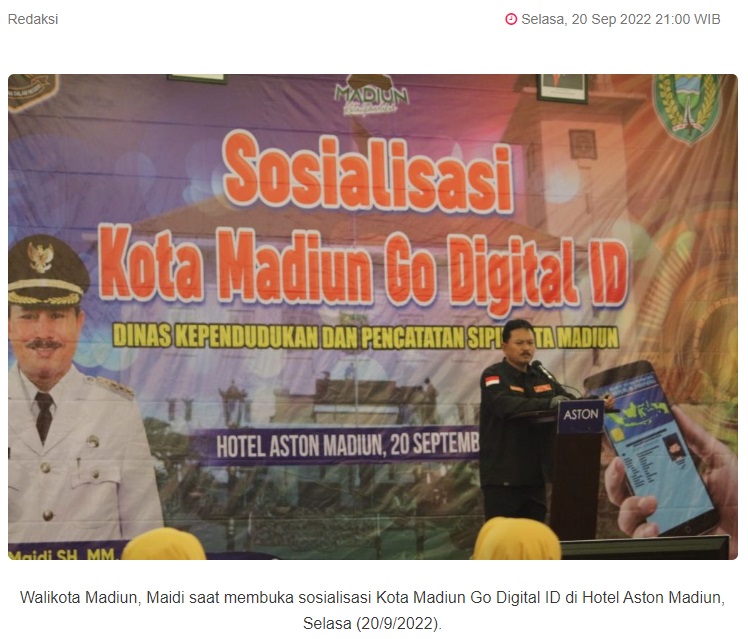 Pemkot Madiun Mulai Terapkan Digital ID