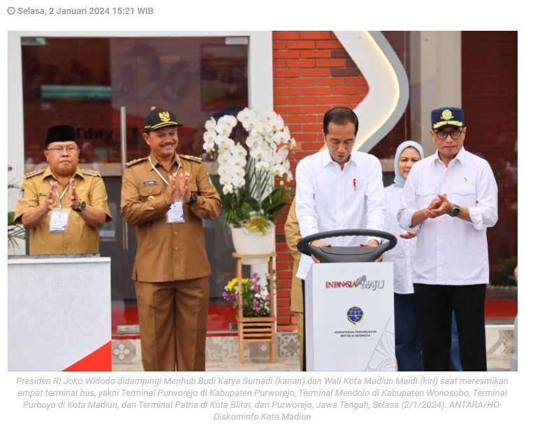 Presiden Jokowi sebut pemerintah sediakan sarana transportasi umum memadai