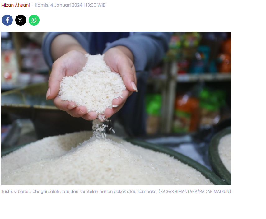 Berkaca Data Inflasi 2023, Warga Madiun Diminta Waspadai Harga Sembako Melambung