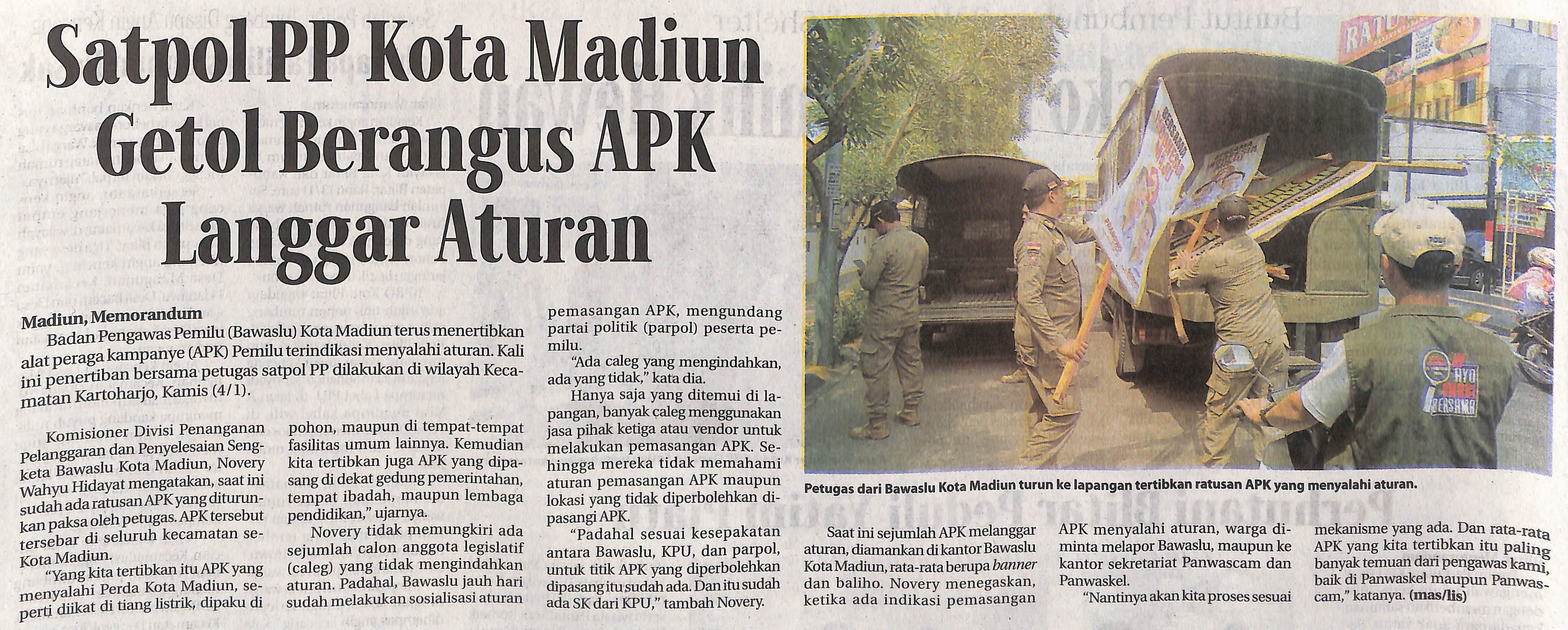 Satpol PP Kota Madiun Getol Berangus APK Langgar Aturan