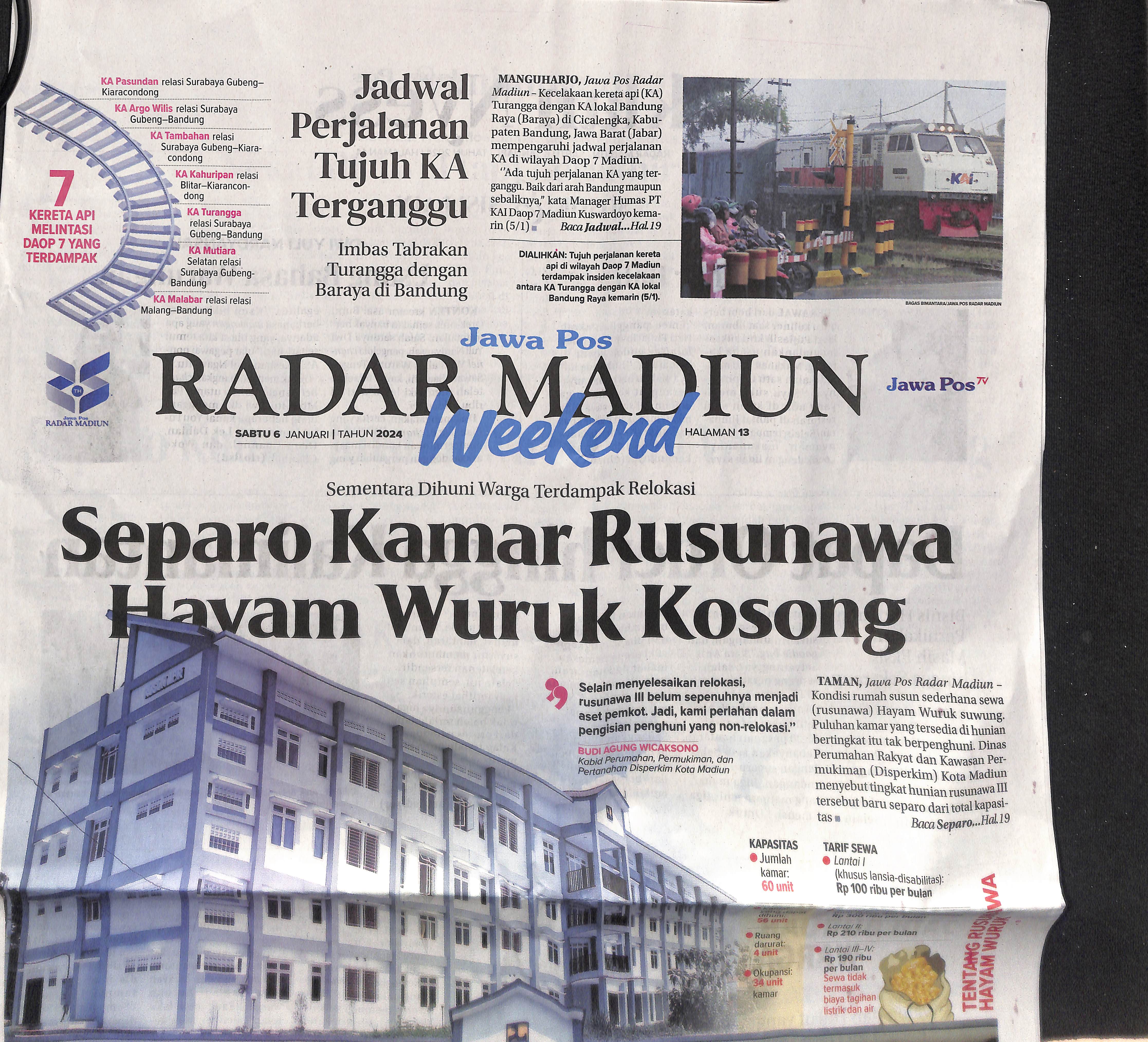 Jadwal Perjalanan Tujuh KA Terganggu. Imbas Tabrakan Turangga dengan Baraya di Bandung