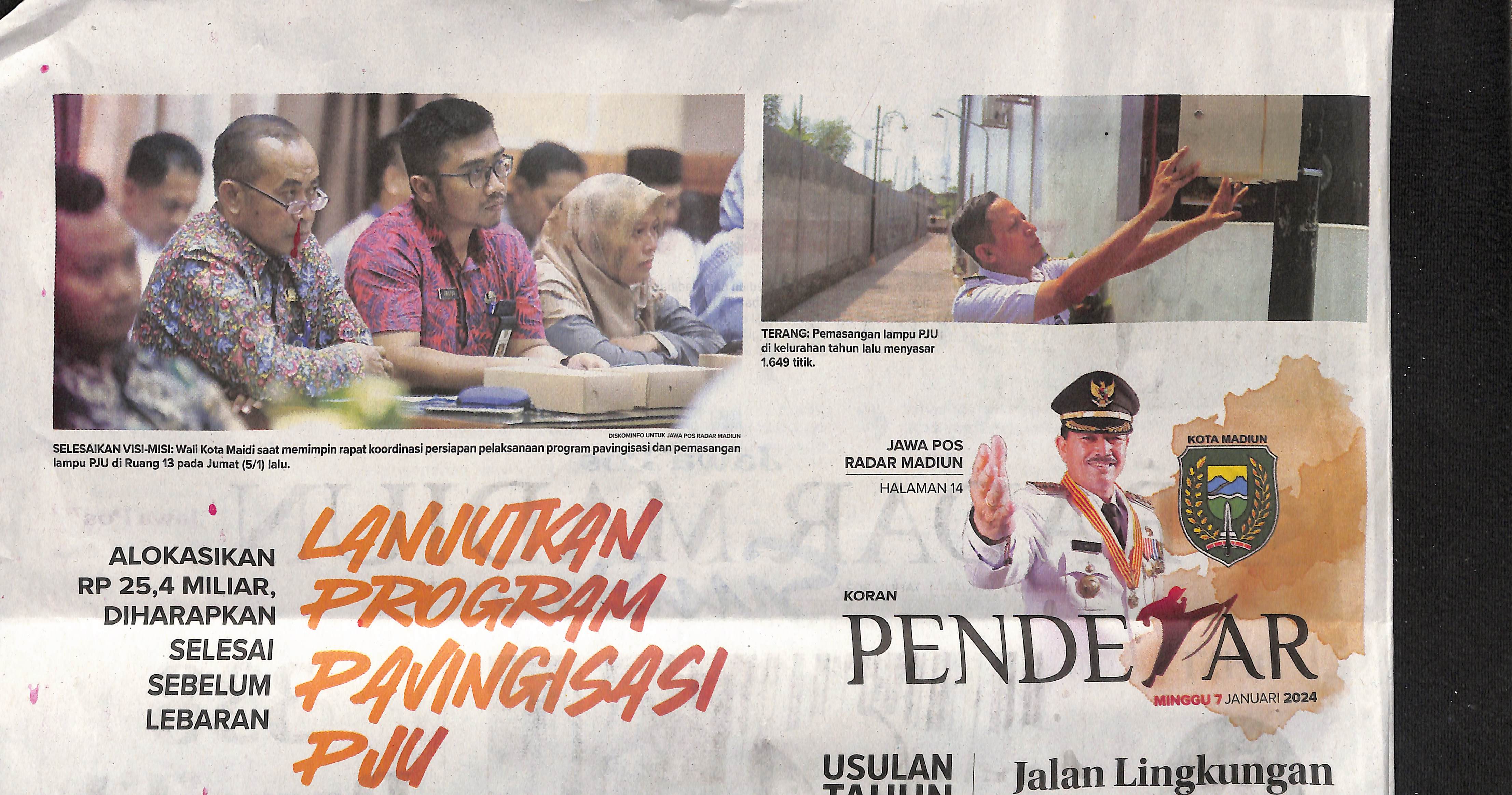 Lanjutkan Program Pavingisasi PJU