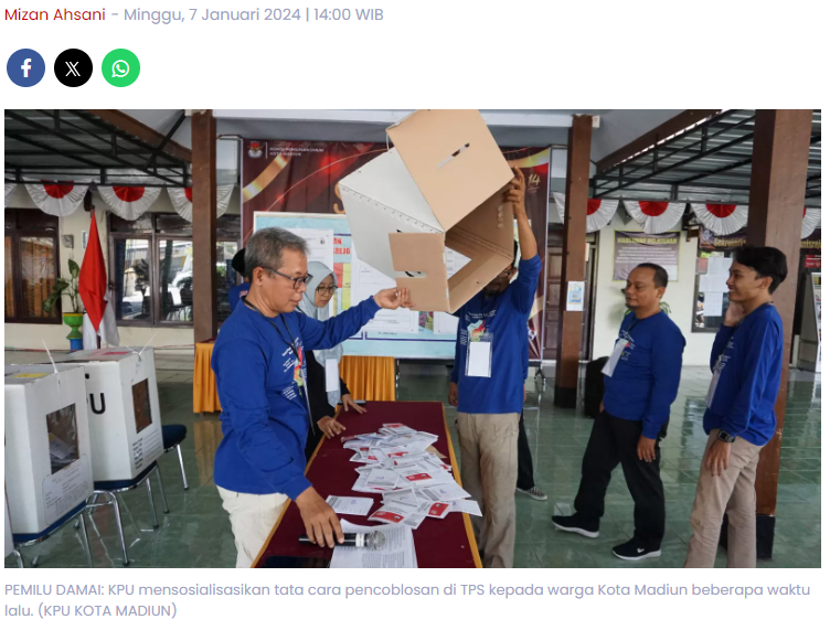 Perubahan Terkini DPT Kota Madiun: 338 Pemilih In, 304 Orang Out