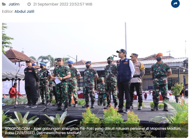 Ada Insiden Tawuran saat Suro di Madiun, Danrem: Masih Terkendali!