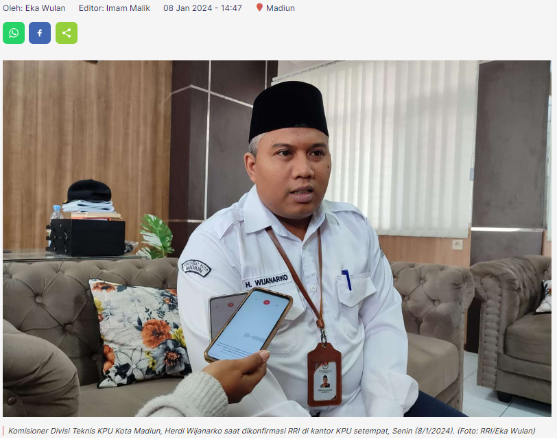 Satu Parpol di Kota Madiun Tak Melaporkan LADK
