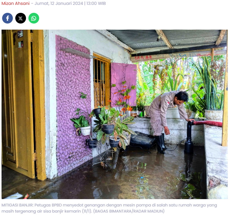 Susun Strategi Tangani Banjir Kota Madiun, Wali Kota Maidi: Kapasitas Drainase Tak Sebanding Kuatnya Intensitas Hujan