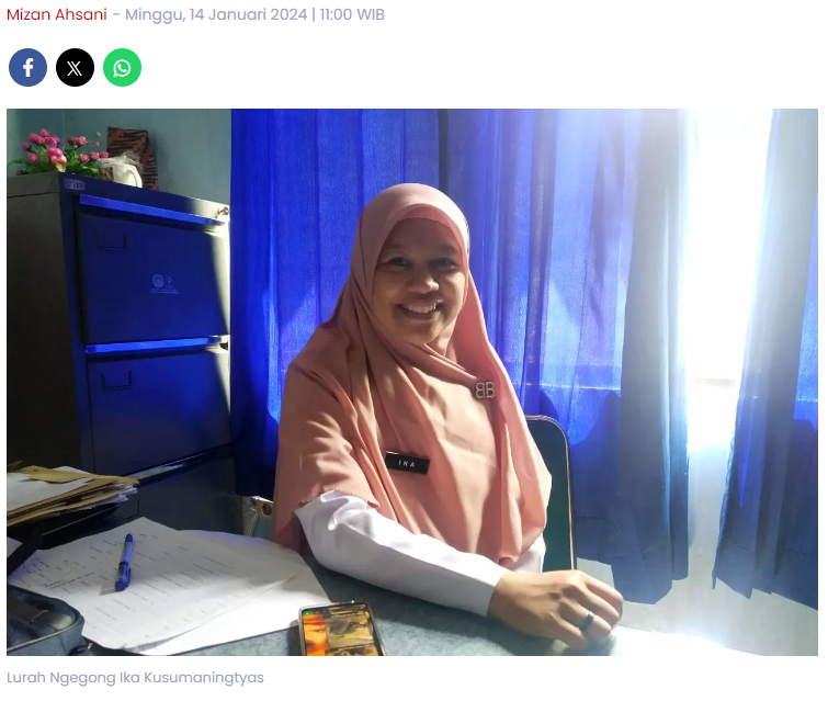 Jurus Lurah Ngegong Dukung Pembangunan Lingkungan: 23 Jalan Dipaving, 189 Titik Dipasangi PJU