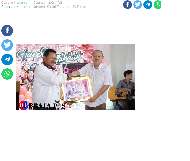 Walikota Madiun Terima CSR Susu, di Puncak Perayaan Ulang Tahun ke-6 Favehotel Madiun