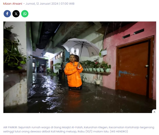 Hasil Pendataan Hujan Angin Rabu di Kota Madiun: 91 Rumah Tergenang Sesaat