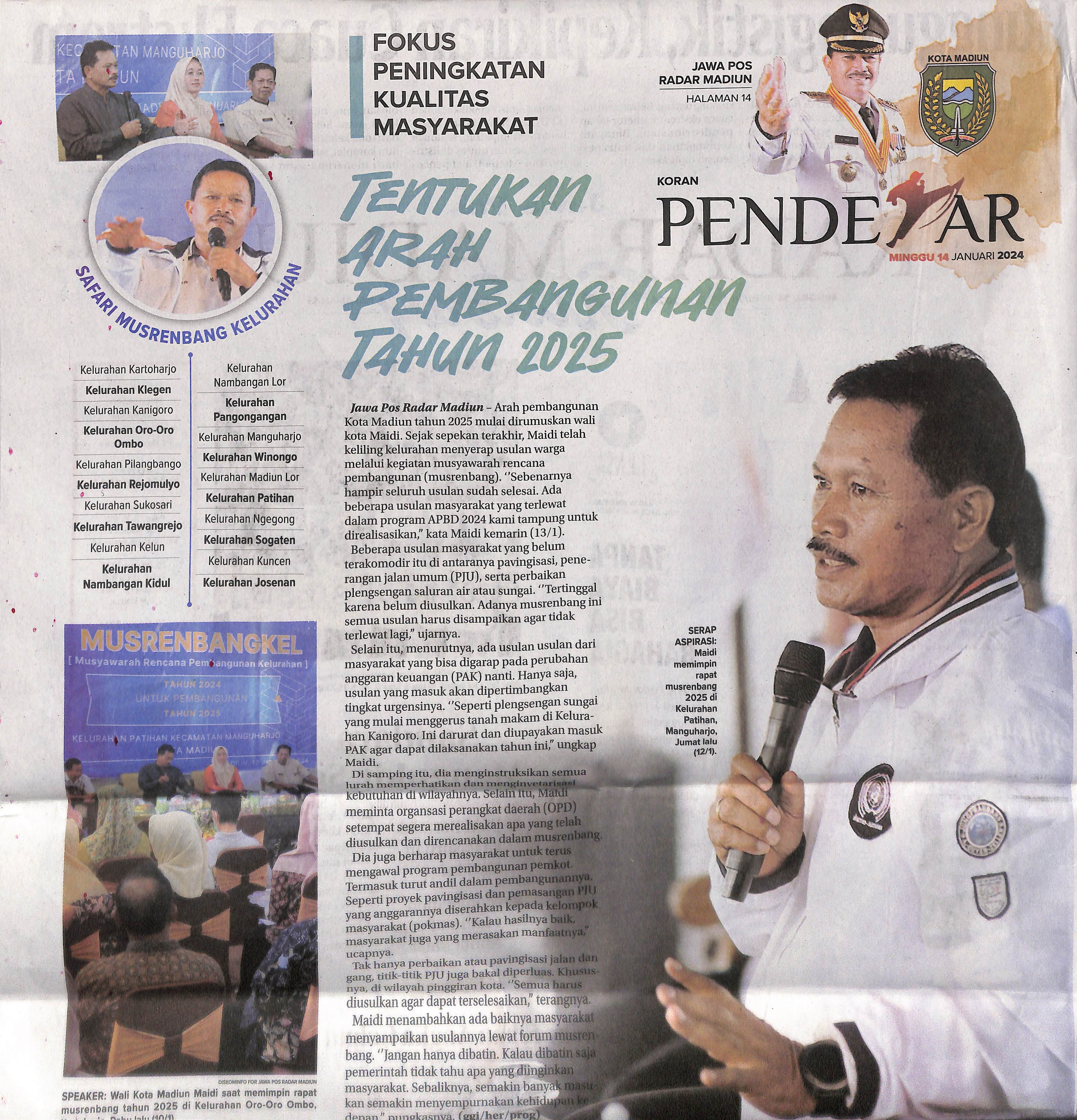 Fokus Peningkatan Kualitas Masyarakat, Tentukan Arah Pembangunan Tahun 2025