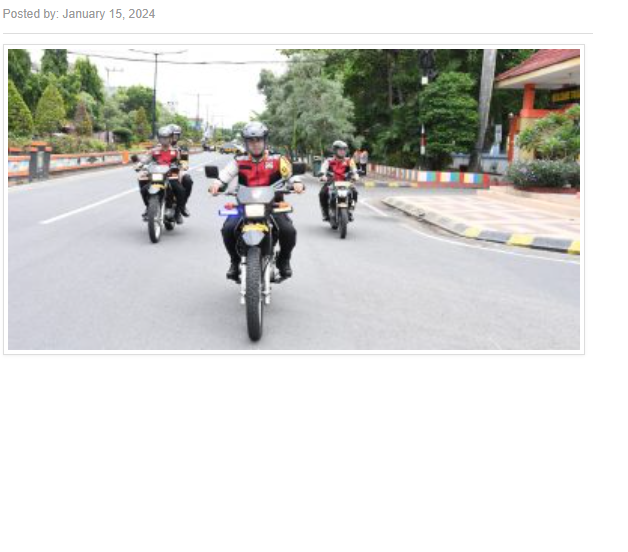 Kapolres Didampingi PJU Patroli Sepeda motor, Pastikan Situasi Kota Madiun Kondusif Jelang Pemilu 2024