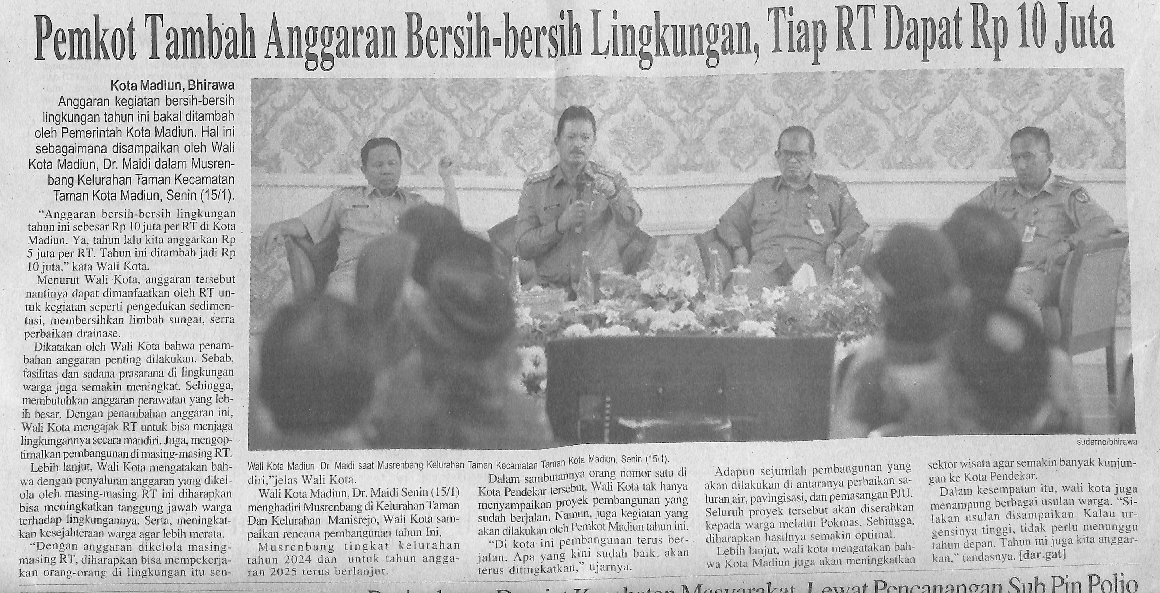 Pemkot Tambah Anggaran Bersih-Bersih Lingkungan, Tiap RT Dapat Rp 10 Juta