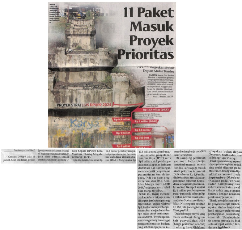11 Paket Masuk Proyek Prioritas, DPUPR Targetkan Bulan Depan Mulai Tender