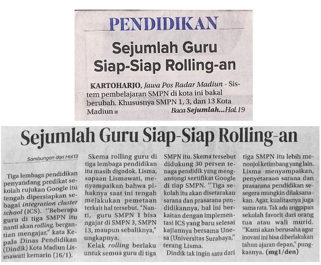 Sejumlah Guru Siap-Siap Rolling-an