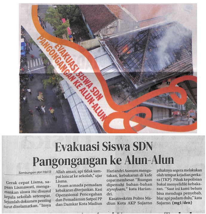 Evakuasi Siswa SDN Pangongangan ke Alun-Alun