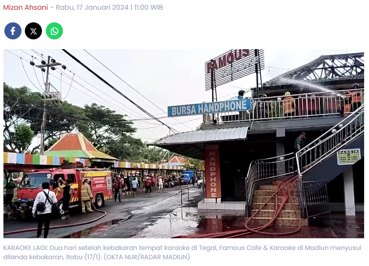 Belajar dari Kebakaran Tempat Karaoke di Tegal dan Madiun, Sudahkah Pengelola Patuhi Regulasi?