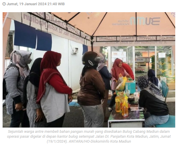 Bulog Madiun sediakan bahan pokok murah lewat operasi pasar