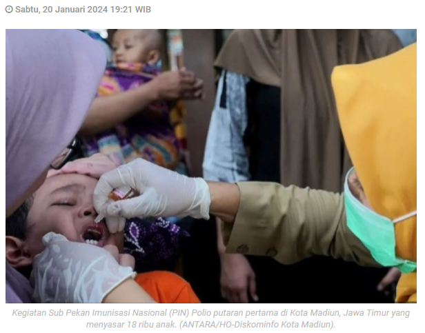 Dinkes Kota Madiun sisir anak 0-7 tahun belum divaksin polio