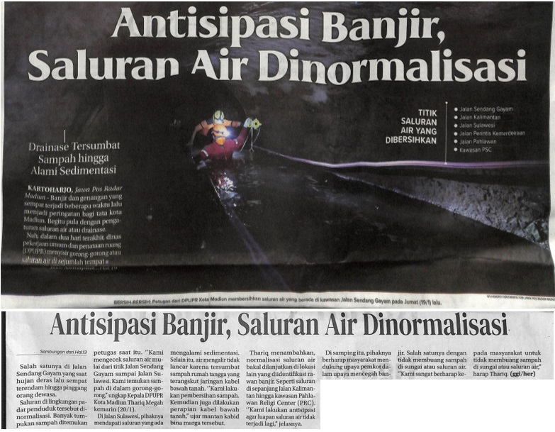 Antisipasi Banjir, Saluran Air Dinormalisasi