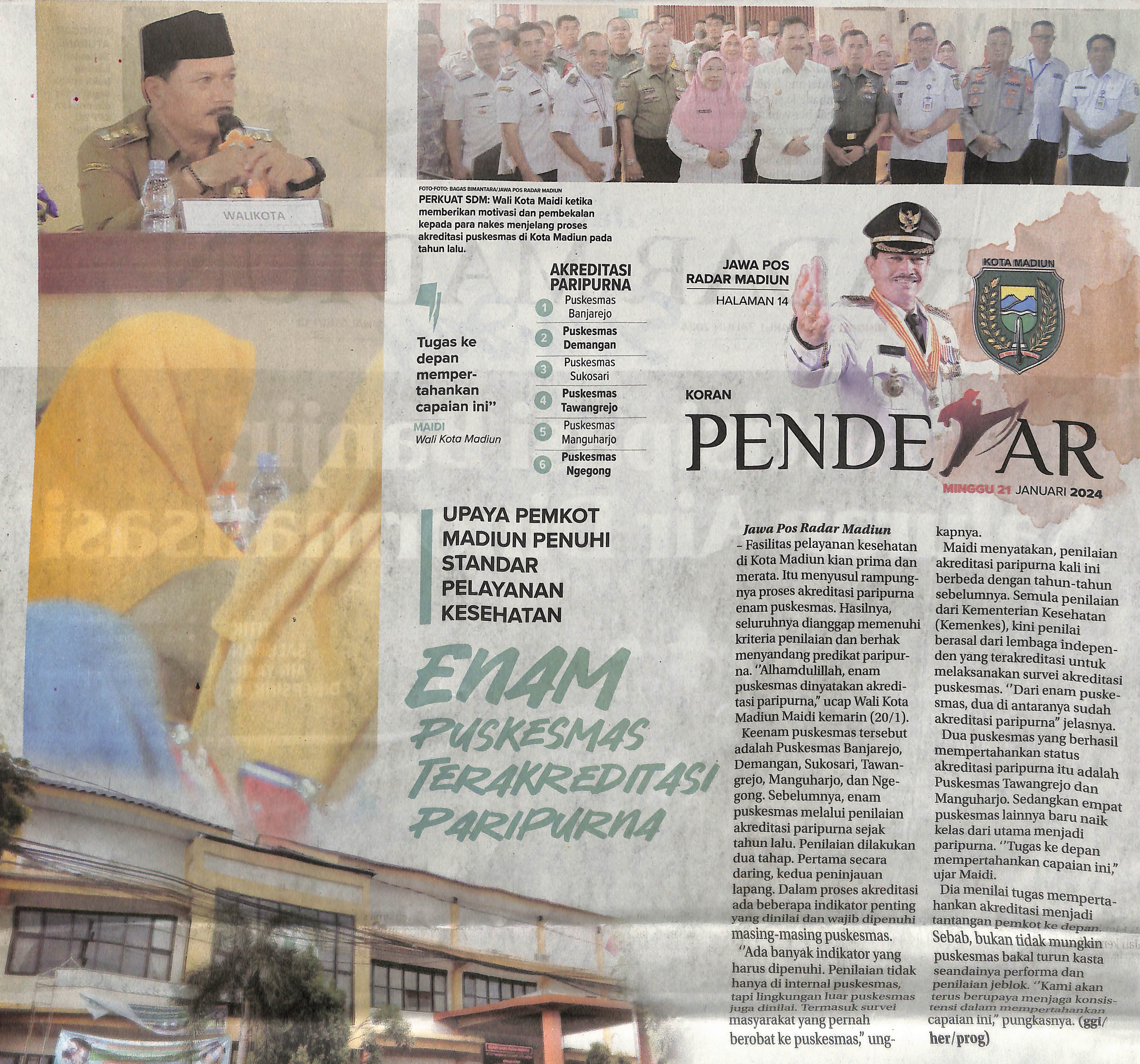 Upaya Pemkot Madiun Penuhi Standar Pelayanan Kesehatan, Enam Puskesmas Terakreditasi Paripurna