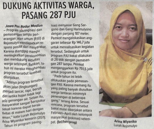 Dukung Aktivitas Warga, Pasang 287 PJU