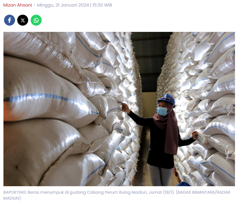 Lanjutkan Operasi Pasar untuk Tekan Inflasi di Daerah, Bulog Madiun: dari Senin sampai Jumat