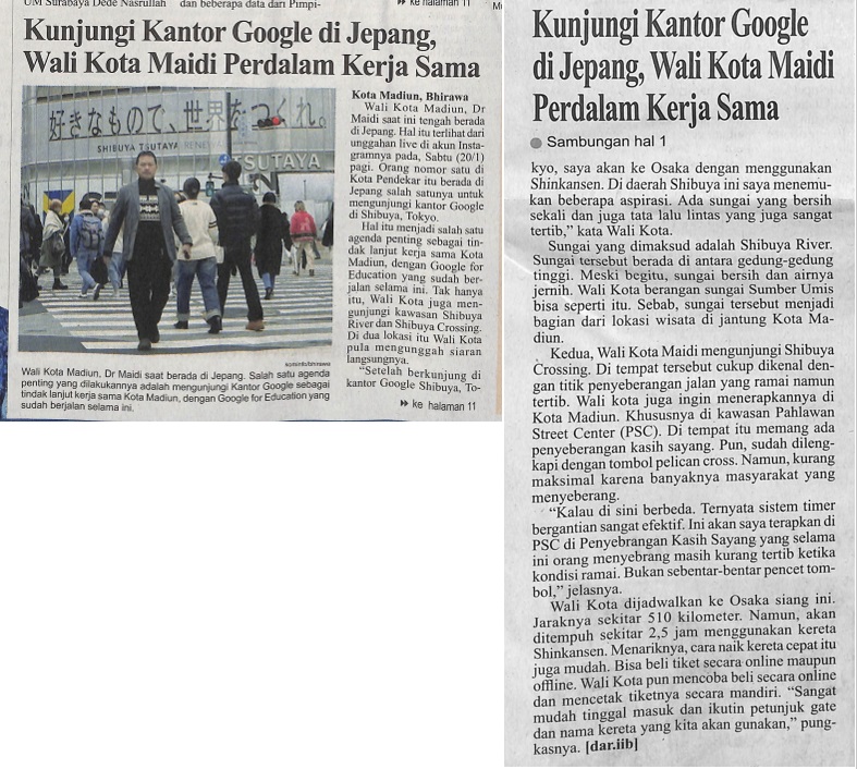 Kunjungi Kantor Google di Jepang, Wali Kota Maidi Perdalam Kerja Sama