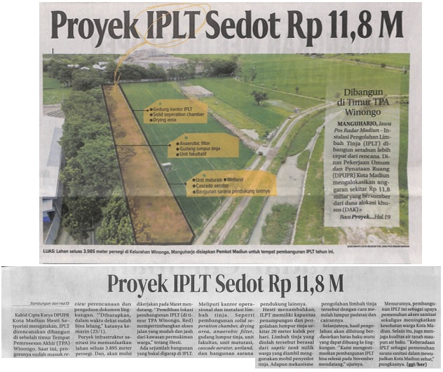 Proyek IPLT Sedot Rp 11,8 M, Dibangun di Timur TPA Winongo