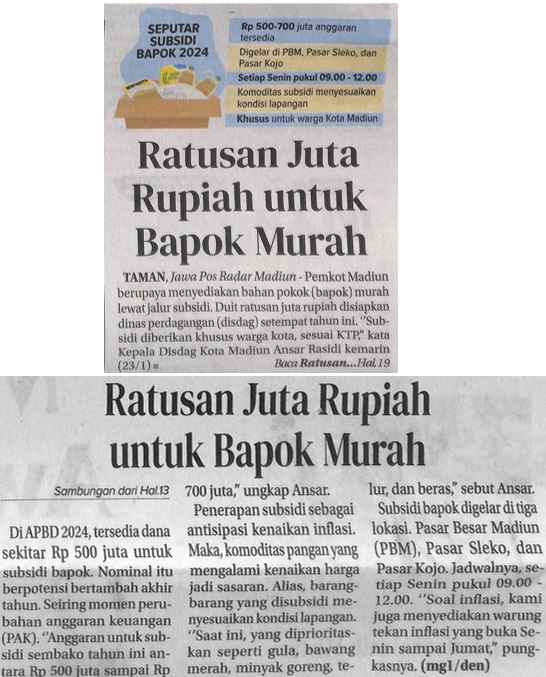 Ratusan Juta Rupiah untuk Bapok Murah