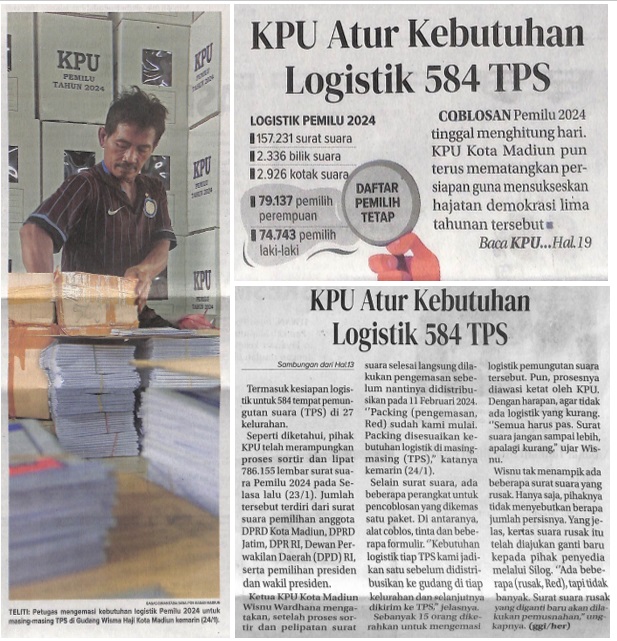 KPU Atur Kebutuhan Logistik 584 TPS