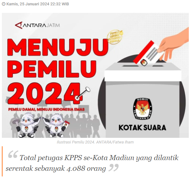 Ribuan KPPS Kota Madiun ikut bimtek persiapan Pemilu