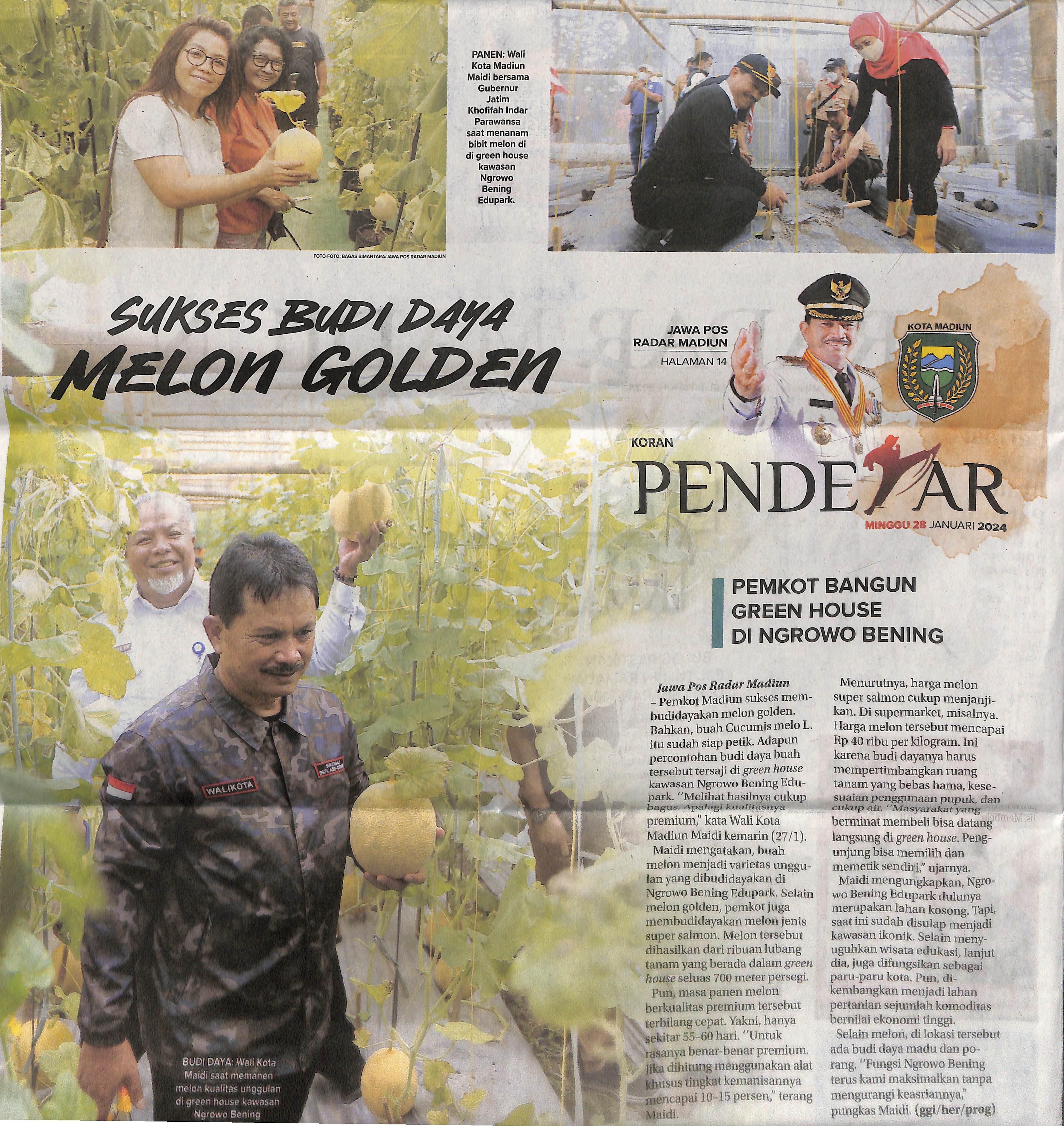 Pemkot Bangun Green House di Ngrowo Bening