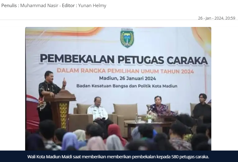 Pesan Pak Wali saat Beri Pembekalan Petugas Caraka Pemilu 2024