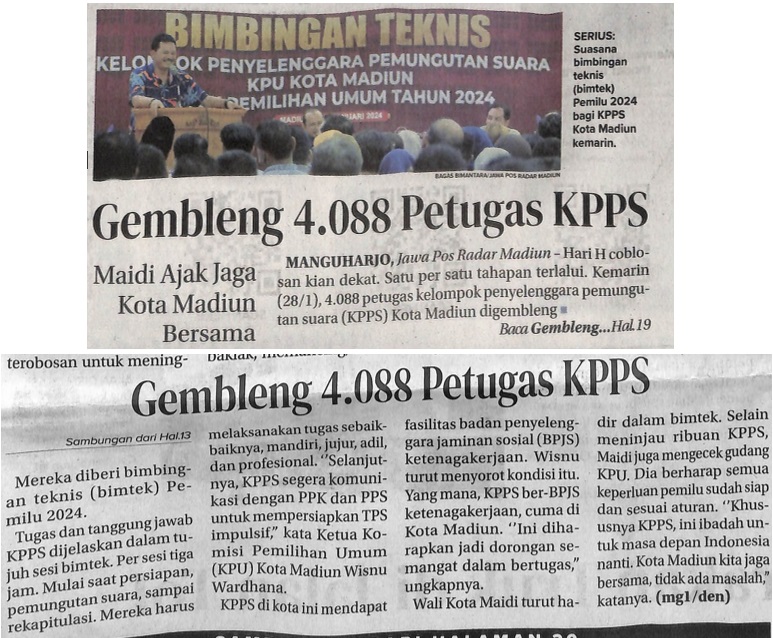 Gembleng 4.088 Petugas KPPS, Maidi Ajak Jaga Kota Madiun Bersama