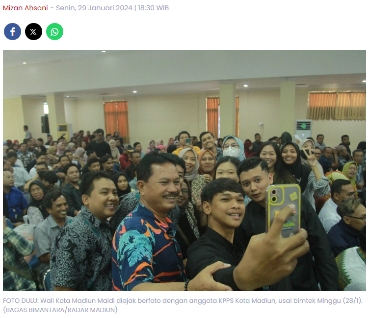 Gembleng 4 Ribu Petugas KPPS, Maidi Ajak Jaga Kota Madiun Bersama