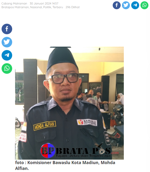 Bawaslu Kota Madiun Ajak Disabilitas dan Lansia Aktif Berpartisipasi dalam Pemilu 2024