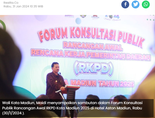 Pemkot Madiun Mulai Bahas RKPD 2025