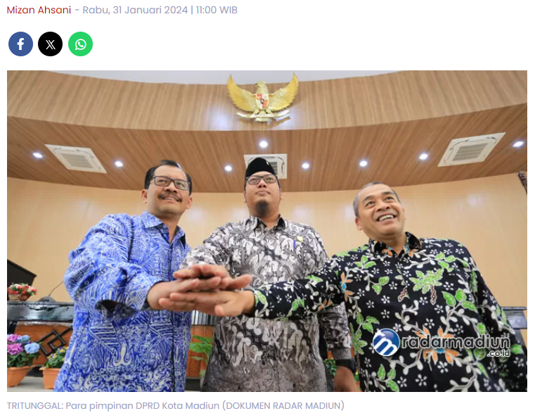 Tahun Politik, DPRD Kota Madiun Pastikan Kinerja Terjaga dengan Baik