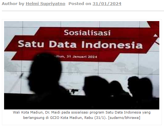Wali Kota Madiun Ingatkan Pentingnya Data Pembangunan
